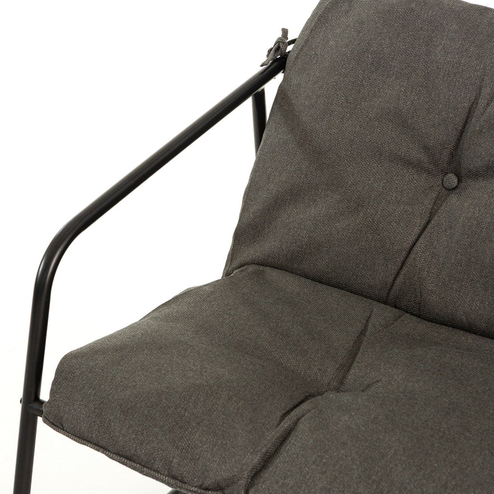 Linosa – set lounge da giardino in acciaio e tessuto