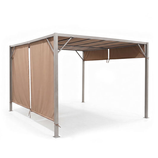Zephir – pergola da giardino 3x4 m con Tende laterali regolabili
