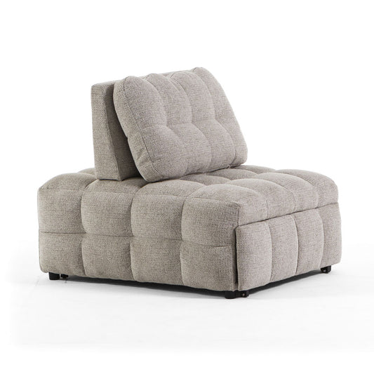 Flow – poltrona imbottita in bouclé con seduta regolabile
