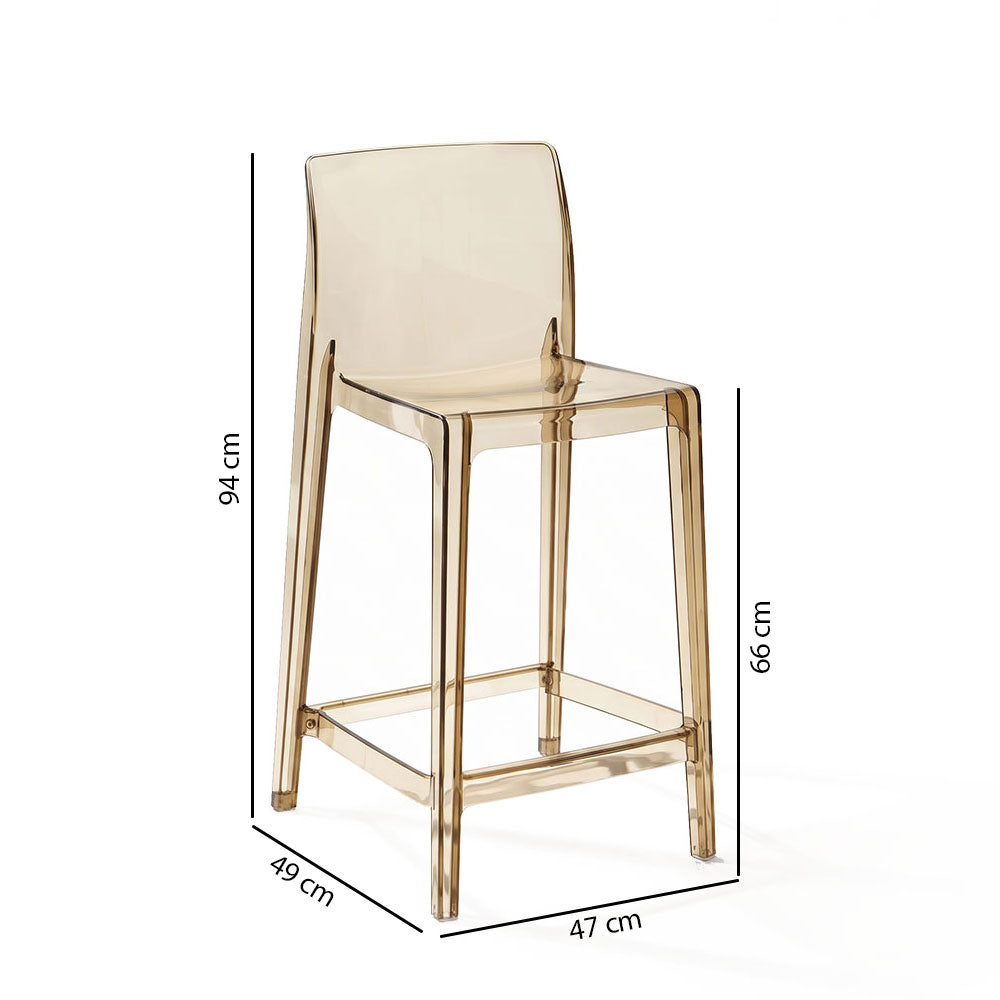 Aura XL – sgabello da cucina in policarbonato trasparente