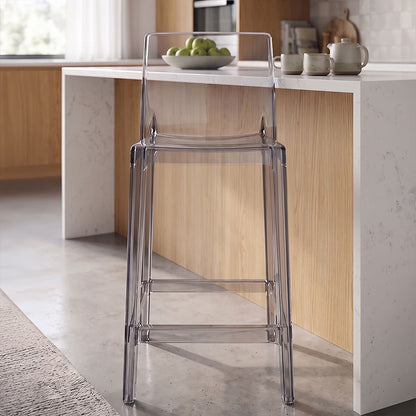 Aura XL – sgabello da cucina in policarbonato trasparente