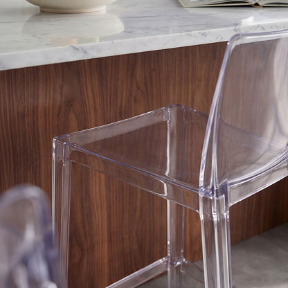 Aura XL – sgabello da cucina in policarbonato trasparente