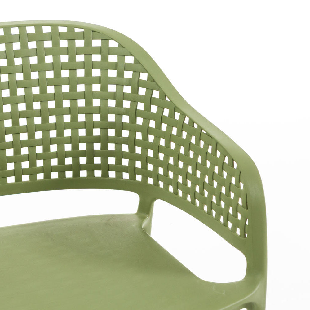 Sirmione – set da giardino in polipropilene effetto intreccio