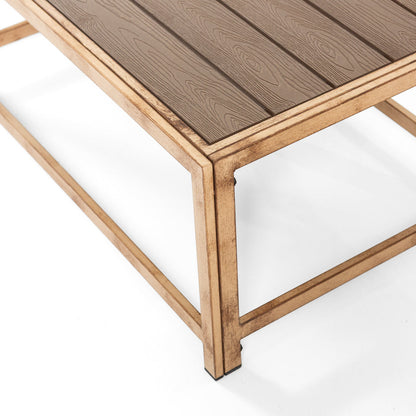 Cortina – set da giardino in metallo effetto legno anticato