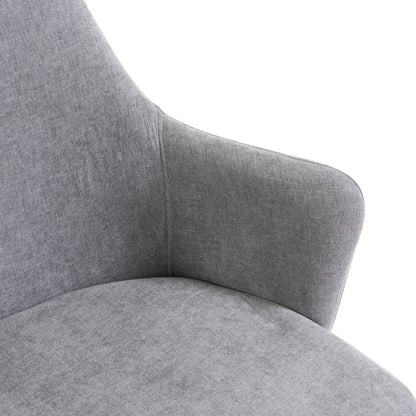 Rachele – Poltroncina in tessuto con gambe in metallo