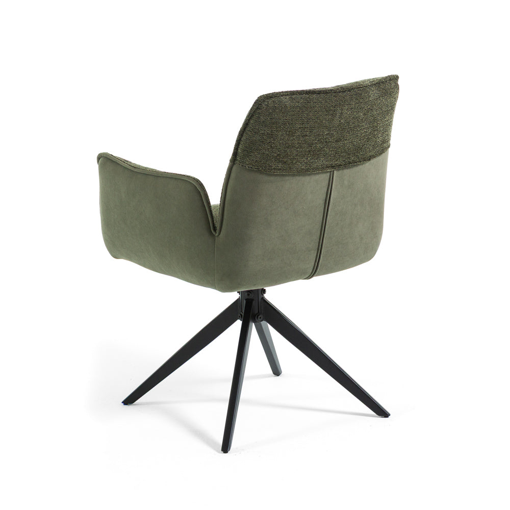 Evelyn – Poltroncina in doppio tessuto con gambe in metallo