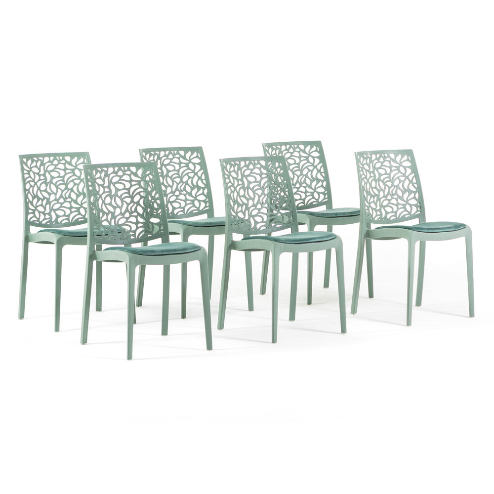 Sedia Anna soft, colore salvia, colore verde