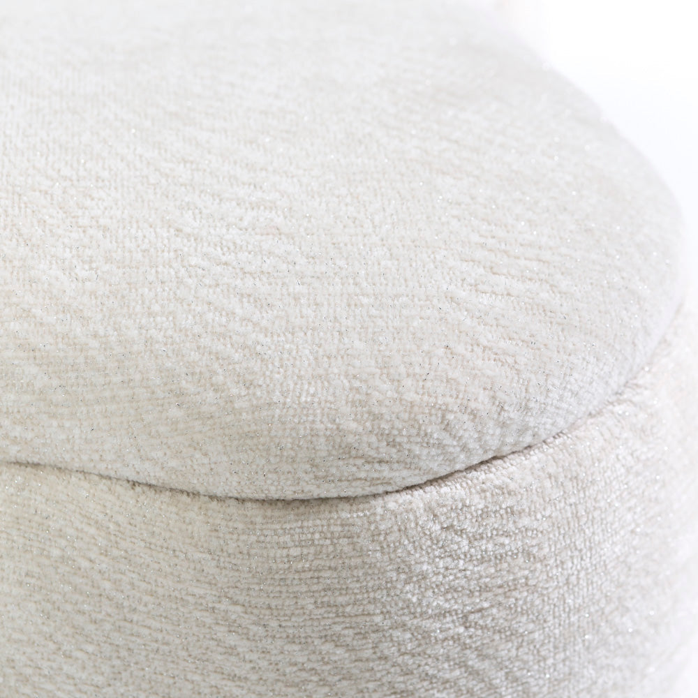 Lucky – pouf in velluto con micro glitter e maniglia laterale