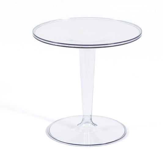 Miro – tavolino in policarbonato trasparente con design tulip