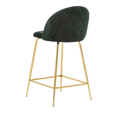 Sara XL – sgabello da cucina in velluto e gambe metallo
