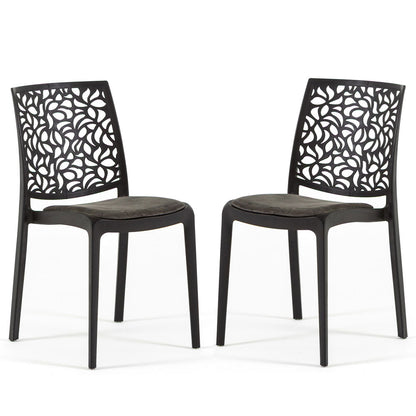 Sedia Anna soft, colore antracite, colore grigio scuro
