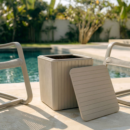 Lily – set da esterno con 2 poltrone e tavolino contenitore