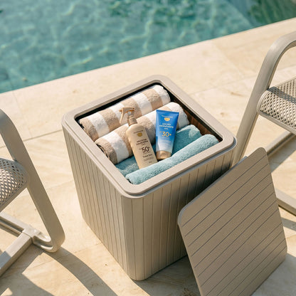 Lily – set da esterno con 2 poltrone e tavolino contenitore
