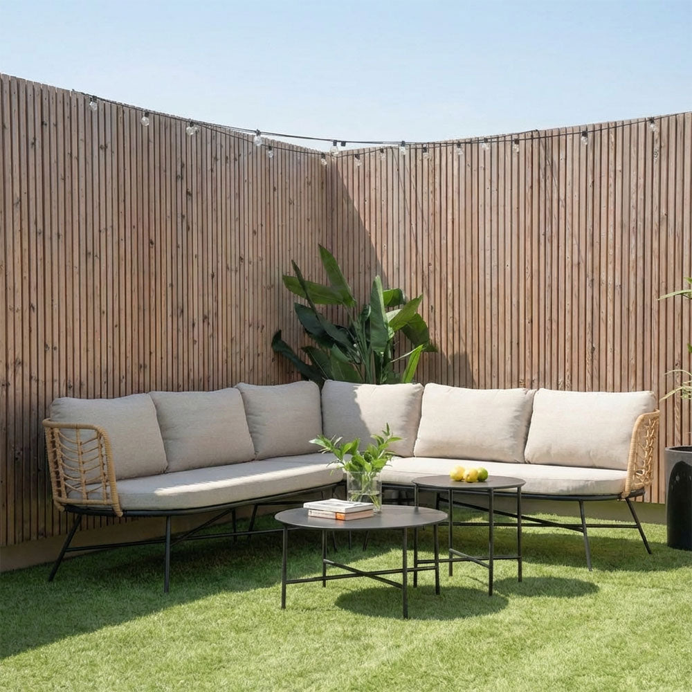 Tivoli Corner – salotto da giardino boho chic per 5 persone